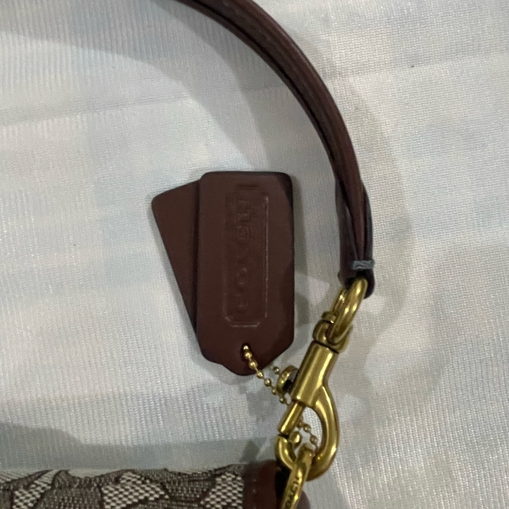 Coach Brown Signature Canvas Buckle Shoulder Bag - Picture 13 of 13
